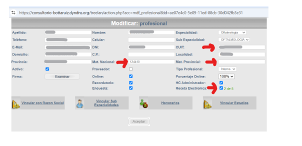 Paso 1: Configurar el profesional