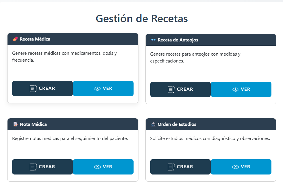 Paso 4: Seleccionar tipo de receta